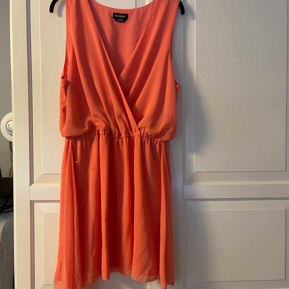 BEBE flowy coral dress